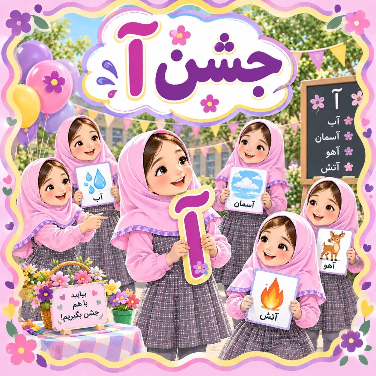 شادی های آبی در دبستان ندا